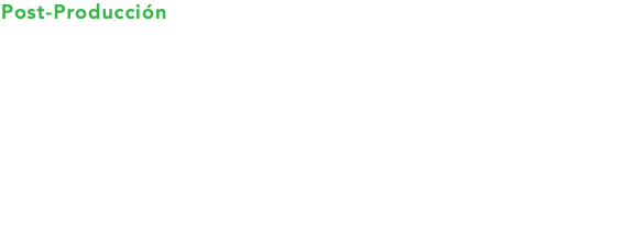 Post-Producción Realizamos videos con gráficos en movimiento (motion graphics), edición de video, modelado y animación 3D, contenido para redes sociales renderizado y adaptación de videos para RRSS (formato vertical), visuales para eventos o pantallas.
